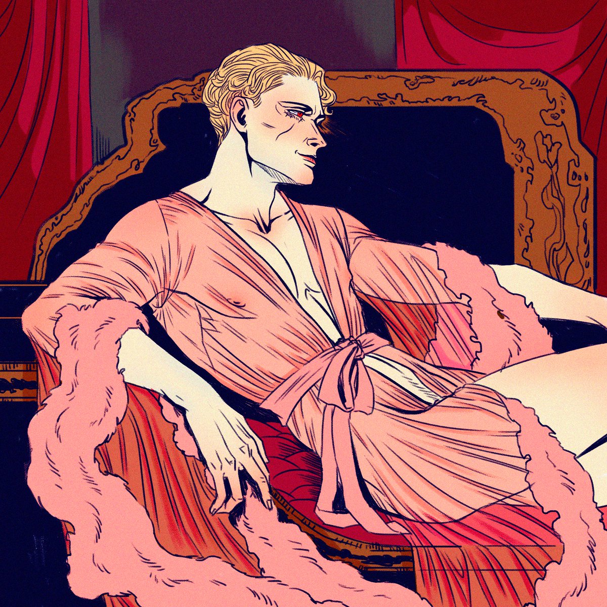 13Regnard's tweet photo. I saw someone asking for Wesker in this gown, and I just couldn't get past it ☺️

#AlbertWesker https://t.co/EJWXC61QUu