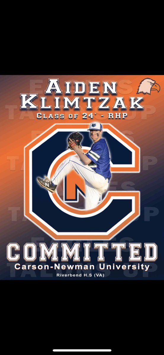 I’d like to announce my commitment to continue my academic and baseball career at Carson-Newman University. I want to thank my coaches, family, and teammates who have helped me get to this point. Go eagles 🦅