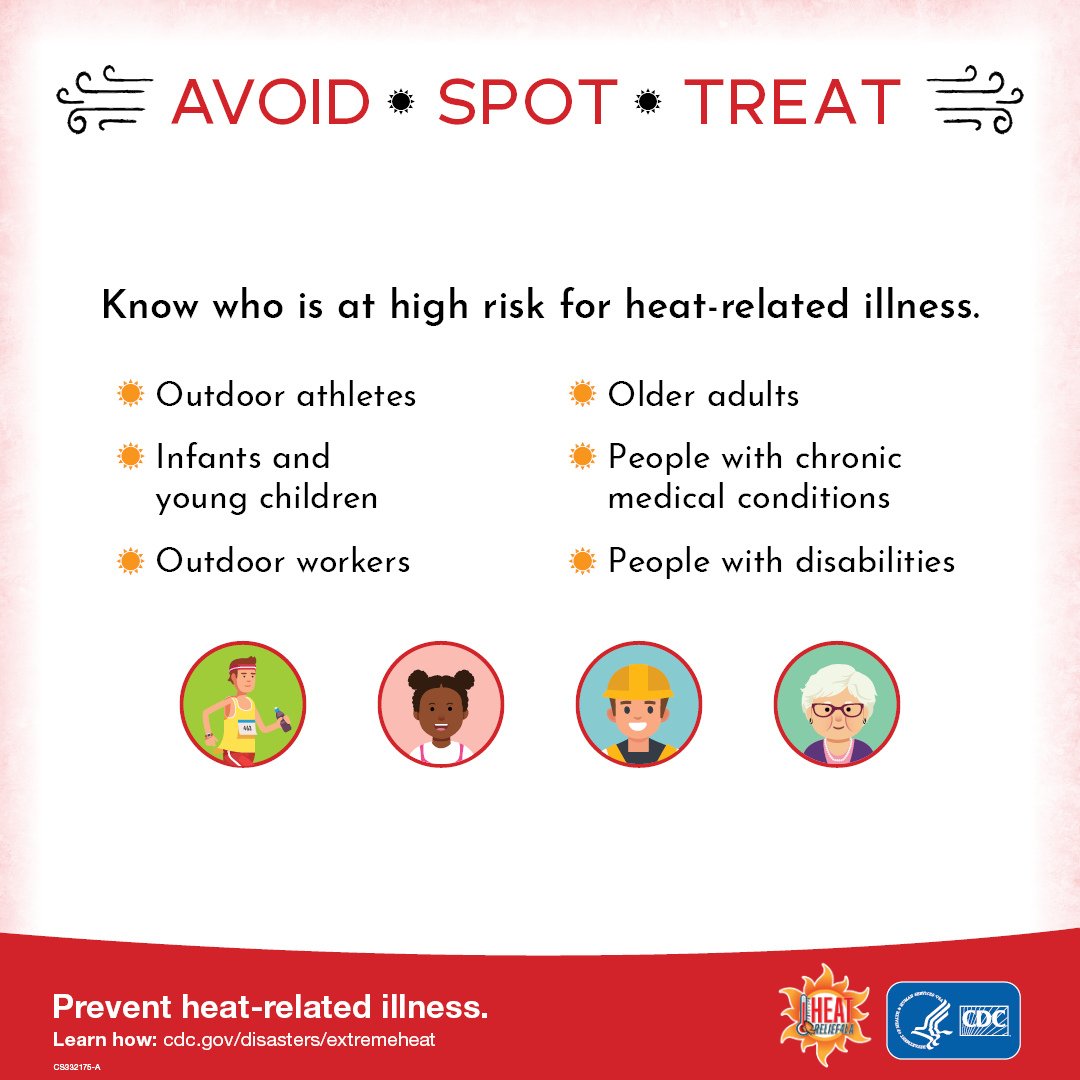 👶👵🌡️ Protect those most at risk for heat-related illness: older adults, infants & children, pregnant women, people with chronic illnesses & disabilities. Keep cool, stay hydrated, and stay safe during the heat season! ☀️ #HeatRelief4LA #HeatSafeLA #CommunityHealth