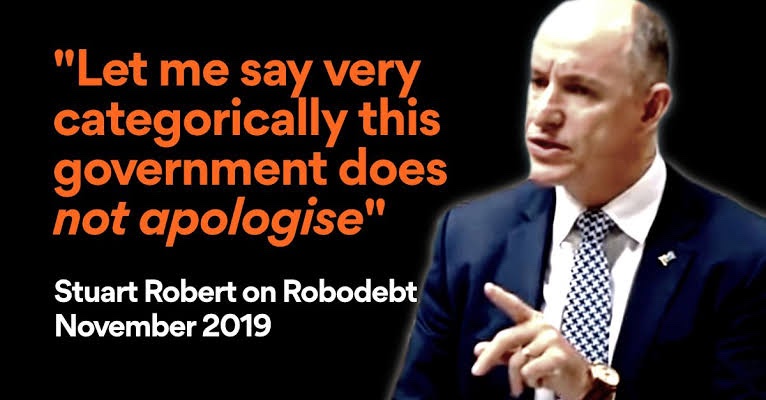 madameshawshank's tweet photo. «  When stories broke about the flaws, the govt used TV and the Murdoch press to celebrate the toughness of the scheme. »

#Robodebt
#StuartRobert 
#AlanTudge 
#RachelleMiller 
#FaddenVotes 
#auspol 

#RobodebtRC https://t.co/vOvWk3TCJK