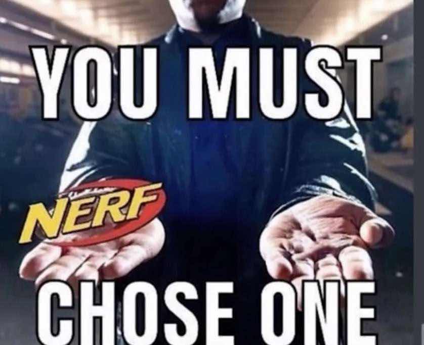 jacstrom's tweet photo. #Memes #nerf https://t.co/ePL7Axm4RG