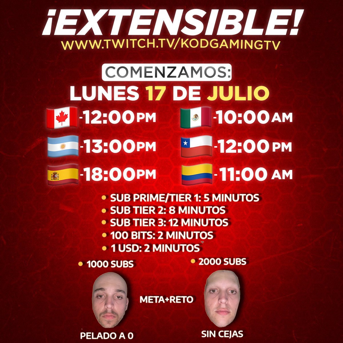 🟣MI PRIMER EXTENSIBLE EN TWITCH
➡️twitch.tv/kodgamingtv 

⬇️TODA LA INFORMACION ACA ABAJO⬇️
