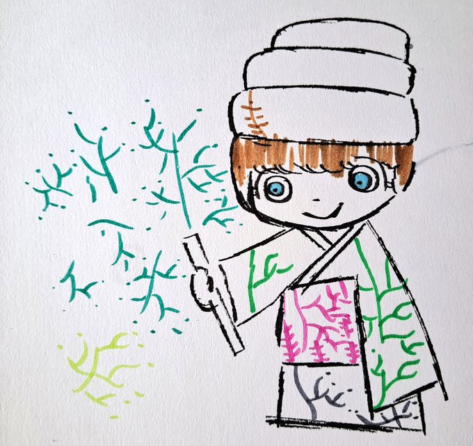 夏なのでイヌノー模様を花火っぽく描きました #イラスト