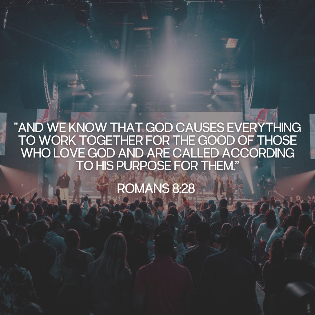 christomlin's tweet photo. "And we know that God causes everything to work together for the good of those who love God and are called according to his purpose for them.” Romans 8:28 https://t.co/EyOYCXB4Ng