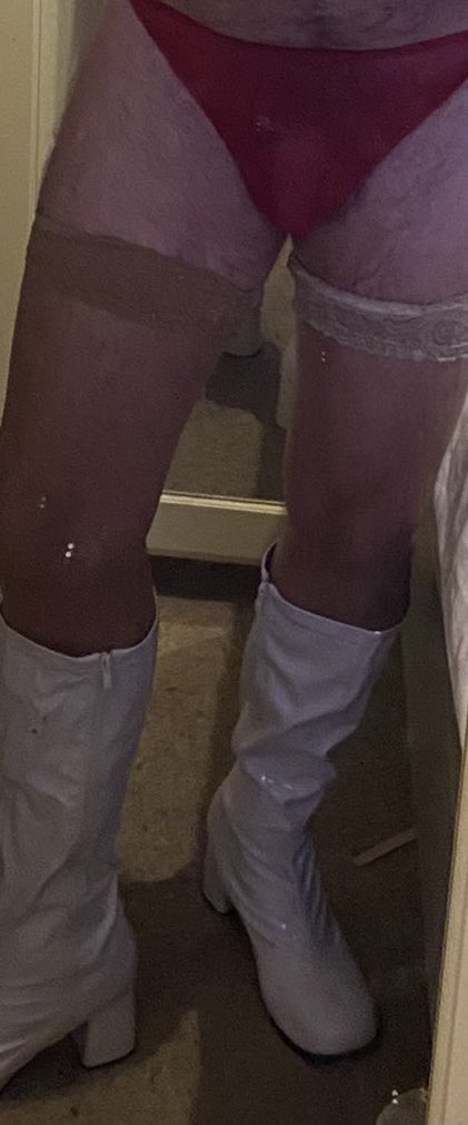 littlewillie831's tweet photo. My little cock in pantie and stockings and boots for @MistressSam5 https://t.co/gVzHDff8FD