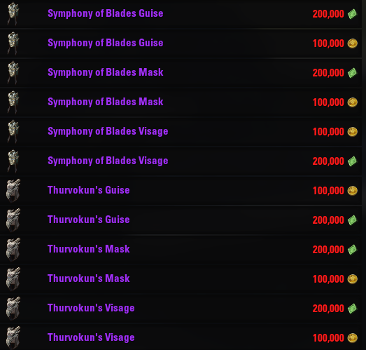 Gold_Vendor's tweet photo. Adhazabi is back with this week's Gold Vendor items. This one hopes there is something you can use, perhaps Gourmand's  Amulet or maybe even the head piece from the Thurvokun Set. 

@TESOnline #ElderScrollsOnline #ESOFam https://t.co/wvb7I6bcIl