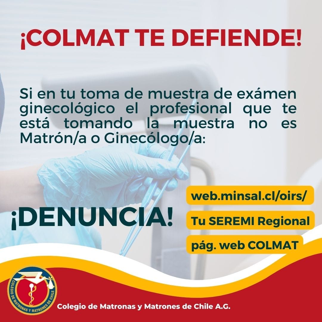 📢Si eres testigo de que algún profesional de la salud que no sea matrón/a o médico ginecólogo está realizando exámenes ginecológicos, te invitamos a realizar la denuncia correspondiente. 🔴No dejemos que sigan ocurriendo estás irregularidades🚫 #Salud #chile #mujeres