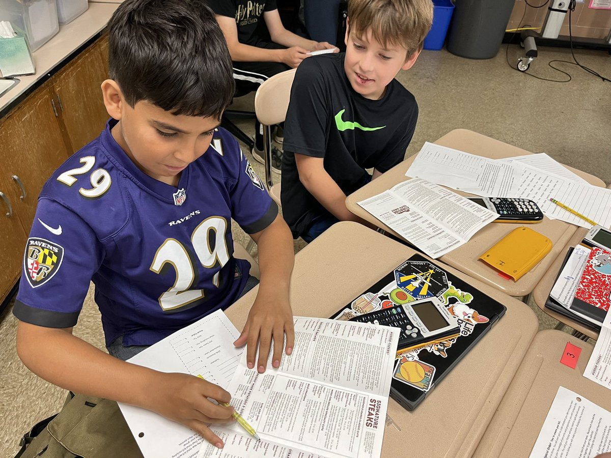 j_eisenberg87's tweet photo. MEGA math students @CatonsvilleMS use @Outback menus to learn and apply operations with decimals @BCPSMATH #letsgooutbacktonight #highlyengaged #criticalthinkers #realworldapplication https://t.co/8RvJwecPSB