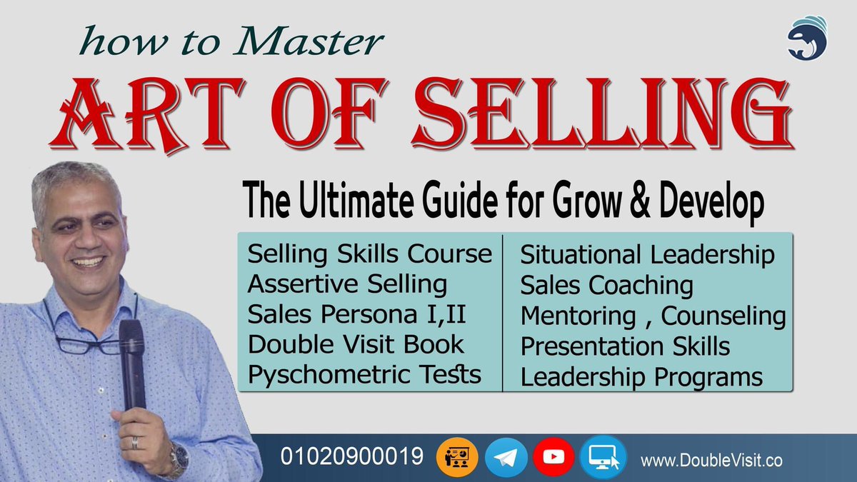 DoubleVisit's tweet photo. How to Master “ Art Of Selling “. مجموعة من الكورسات والتدريبات من خلال لينك ؛. https://t.co/2GQcgOthCj https://t.co/gYD8HGLyvG