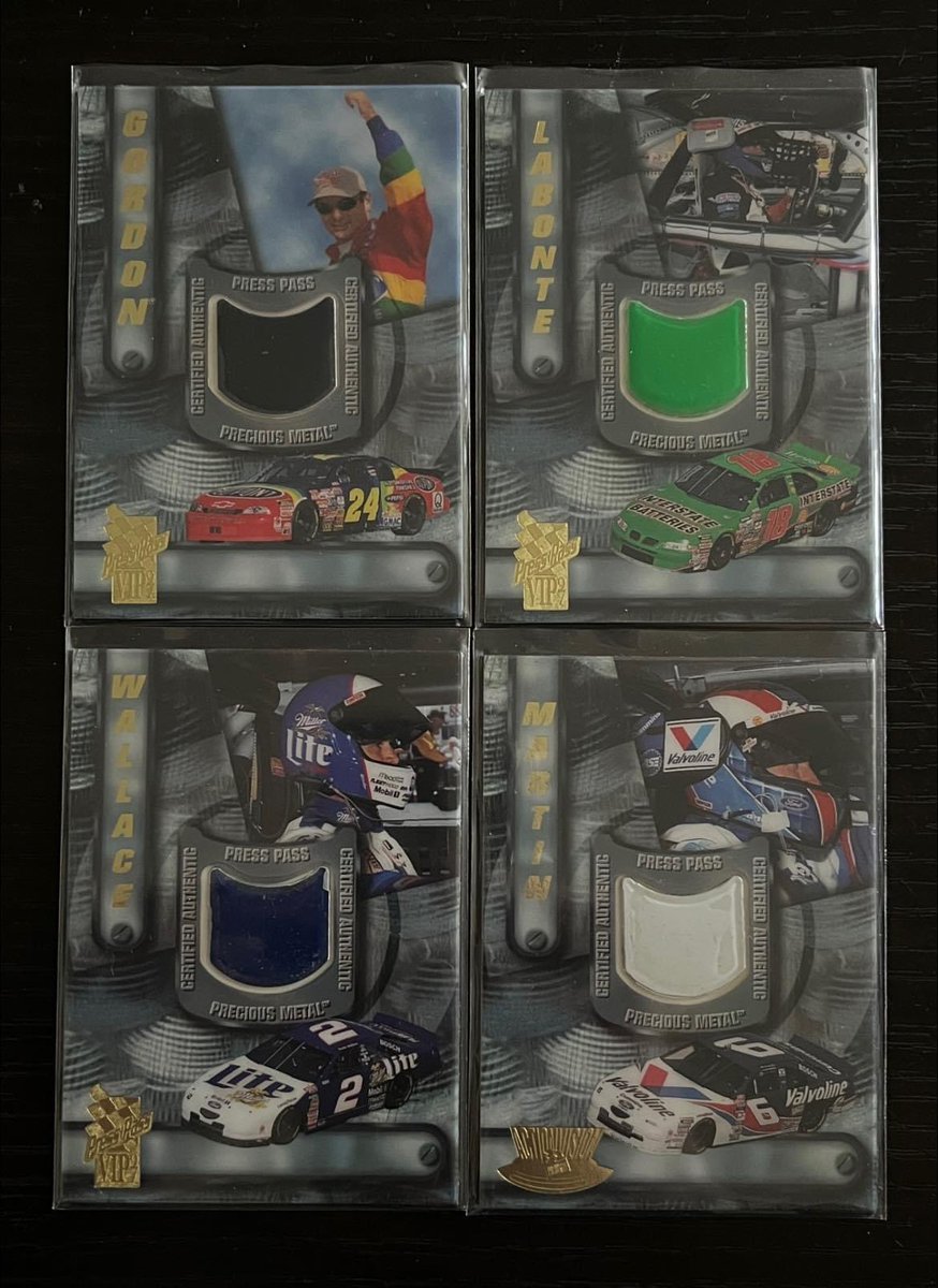 Joy_Collecting's tweet photo. Anyone looking for 90s race used metal and rubber? $70 shipped for all five cards. #nascar #nascarcards #90snascar #winstoncup #jeffgordon #rustywallace #bobbylabonte #markmartin @markmartin @JeffGordonWeb @bobbylabonte @RustyWallace https://t.co/JpxzI6LaoR