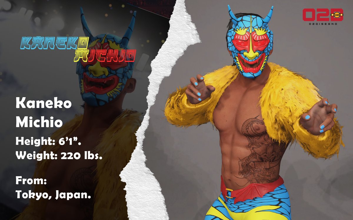o2dcaws's tweet photo. Kaneko Michio "The master of wrestling" from Tokyo, Japan. 

With Moveset and entrance done.  

#CAW #CAWmmunity #OriginalCAW #WWE2K23 #o2d #o2disegno #o2dcaws #KanekoMichio #WWE https://t.co/Gx3I7Gb6zd