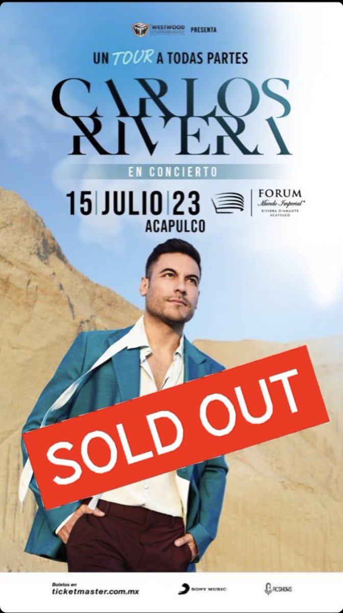 Online_RiveraP's tweet photo. Nuevamente #SoulOut #UnTourATodasPartes
Acapulco 15 Julio
@_CarlosRivera
@WestWoodEntt @LQCLRiveristas https://t.co/1AQoyJp9Le