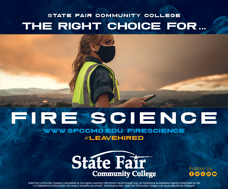 sfccmo's tweet image. In the world of fire and emergency operations, conditions change quickly as does the knowledge needed to lead the response. The Fire Science program is open to students interested in a career in fire science. To learn more, visit sfccmo.edu/firescience #LeaveHired #FireScience