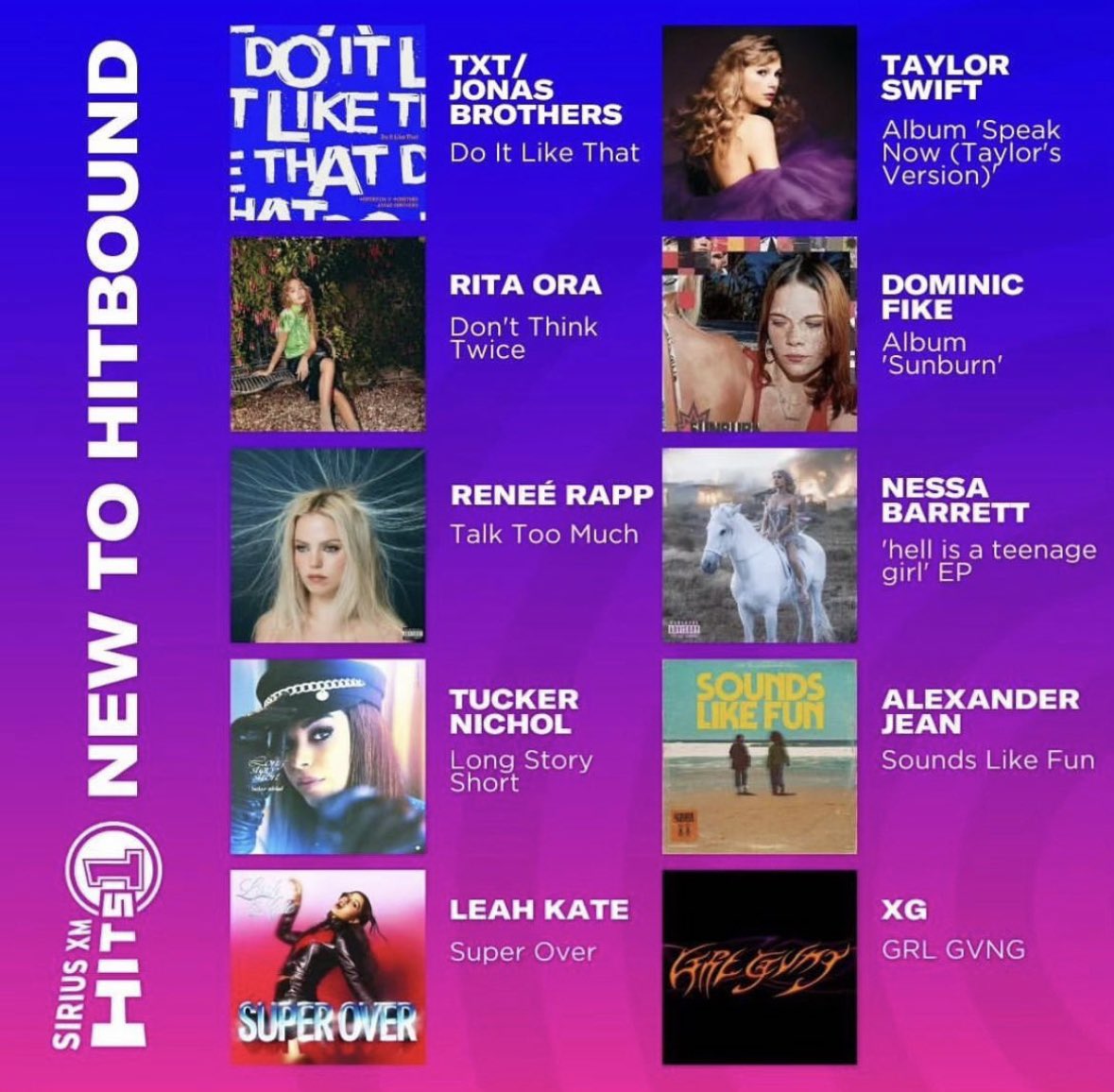 Thanks <a href="/SiriusXMHits1/">SiriusXM Hits 1</a> for adding my song “Long Story Short” to Hitbound!! 🤗