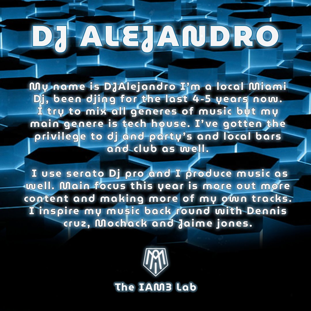 Get ready for an electrifying live DJ experience with DJ Alejandro! 🎶✨ 

 #IAM3DJAlejandro #LiveMixSession #JoinTheGroove