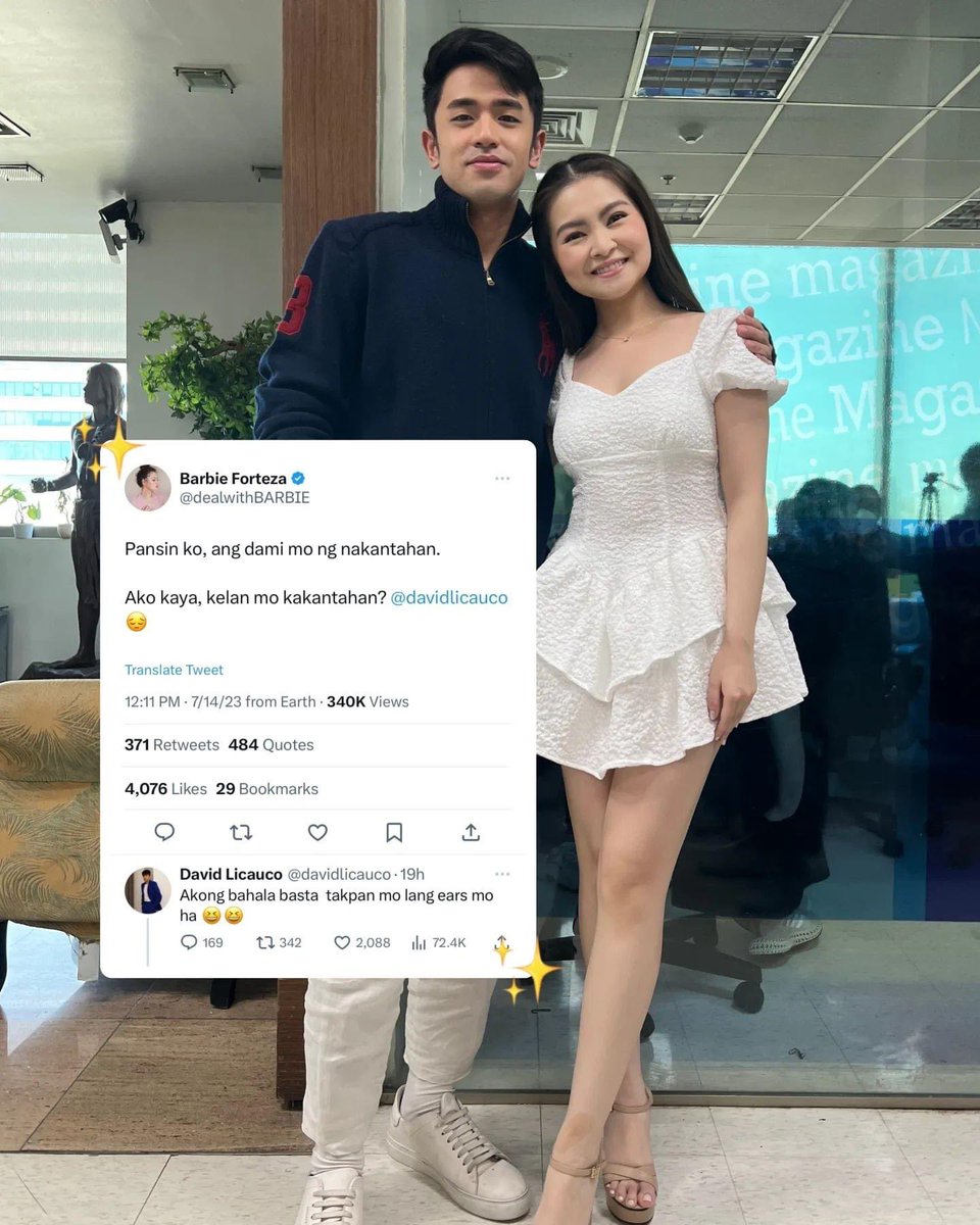 Sparkle_GMA's tweet image. Kailan nga ba, David Licauco? 🤔

Starting our day with good vibes from Barbie Forteza and David Licauco's latest Twitter exchange 😂🎶

#DavidLicauco #BarbieForteza