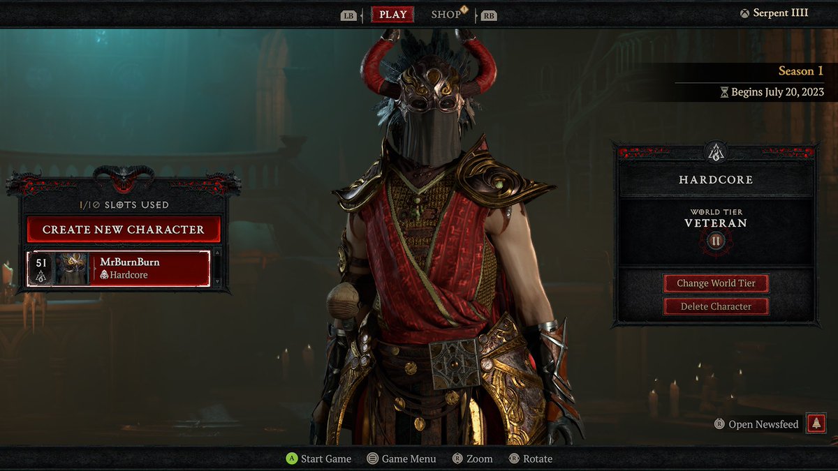 SERPgaming's tweet image. Ready for season 1 #Diablo4 #DiabloIV #hardcoremode #mrburnburn #SERPgaming