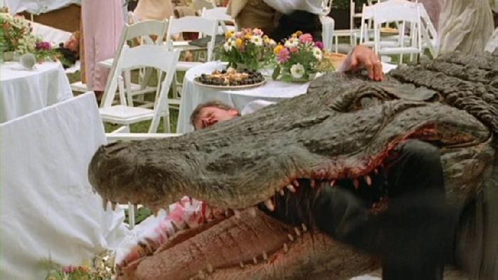 LLCoolJCH's tweet image. Damn this episode of Party Down got really dark.

#AreWeHavingFunYet #TheLastDriveIn #JoeBobBriggs #PartyDown #Alligator #MutantFam #Shudder @kinky_horror