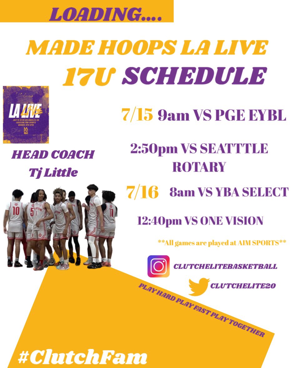 College Coaches here’s our roster for this weekend <a href="/CoachESilva/">Evin Silva</a>