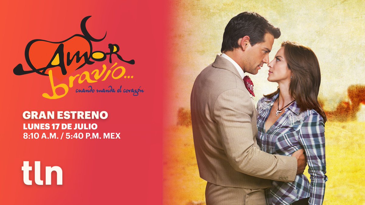 tlnovelastv's tweet photo. Daniel y Camila están por vivir una apasionante historia de amor, aunque no será fácil su camino, acompáñalos en el #GranEstreno de #AmorBravio🐃 este lunes 17 de julio a las 8:10 a. m. / 5:40 p. m. MEX en exclusiva por #Tlnovelas https://t.co/xc3ZGiCsnl