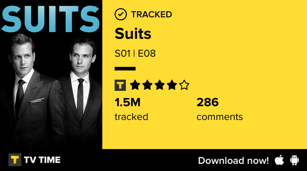 StephGray1995's tweet photo. I've just watched episode S01 | E08 of Suits! https://t.co/3qtKoSkqd6 #tvtime https://t.co/JvLJ17Lk2v