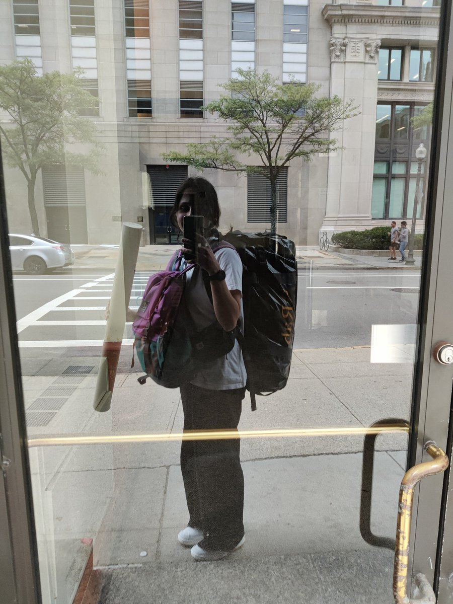 syvmourik's tweet photo. It's been amazing to attend and present my work at the inaugural Plastics Recycling and Upcycling GRC this last week. Now I just need to make sure I don't lose my poster in New York using this very efficient system for carrying everything except my poster. https://t.co/Z6QIqoRSCU