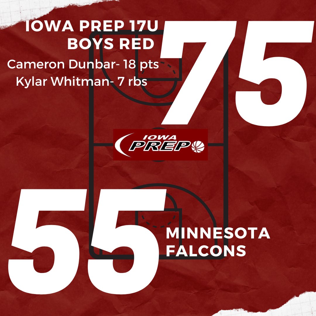 Final: Iowa Prep 17U Boys Red gets the win in game 1 <a href="/PHCircuit/">Prep Hoops Circuit 🏀</a> Hard Work Region Finals in Minneapolis/ St. Paul.