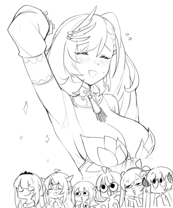 thank you all for the kind words and support! it made my day reading through everything 🥹
here's a doodle to celebrate a job well done 