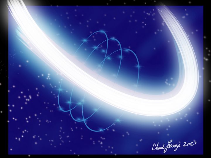 chucklanza's tweet photo. Art of the Day: "Deep blue space". Buy at: https://t.co/VTou2pXWtb https://t.co/fKnYo3JuX2