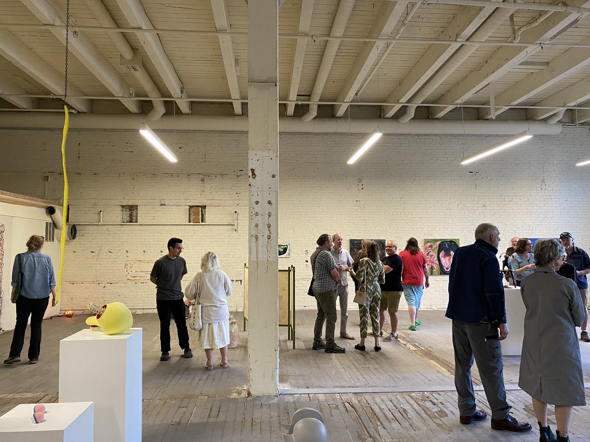 Giving an art talk of the Biomass Art Show I co-curated with Jeff Jahn editor of Port and art writer. #abs2023 #Portland