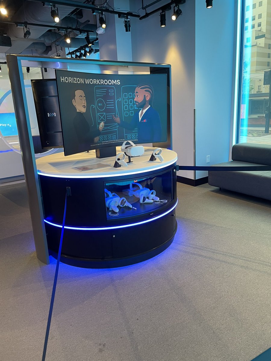 JordanSmithNTX's tweet image. Come check out #ATTEXP as we had @Meta come out and install @MetaQuestGaming station that we now offer in store! Come out and try the demo over at the @ATTDistrict!