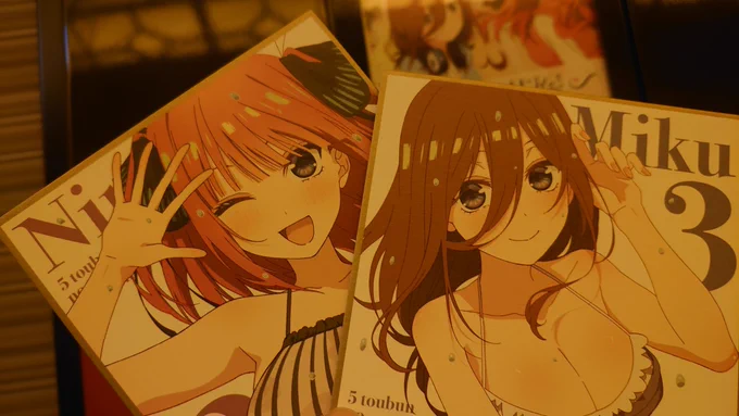 #五等分の花嫁 映画見に来ました! 色紙は二乃三玖!!!