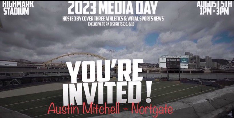 Thank you <a href="/Cover3_ATH/">Cover Three Athletics</a> and <a href="/wpialsportsnews/">The Content King Sports Media</a> for the invite to 2023 Media Day at Highmark Stadium on August 5th. Honored to be invited!