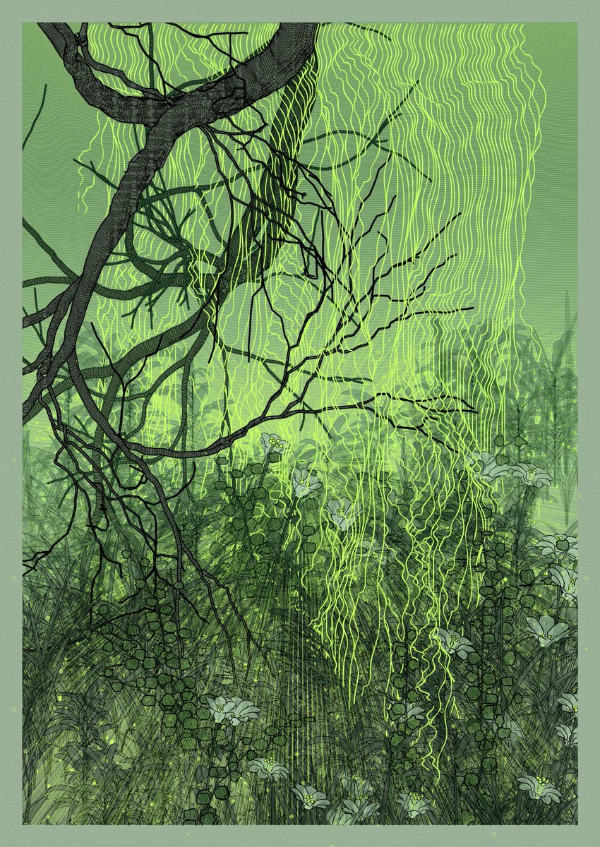 🙌 The heat by <a href="/zancan/">zancan 🌿</a> from the “ilusiones Arbóreas” collection ! I'll print it has soon as I'm back from the States. As all the orders on the print store zancan.art/Prints ! Sorry for the delay, enjoy your summer !