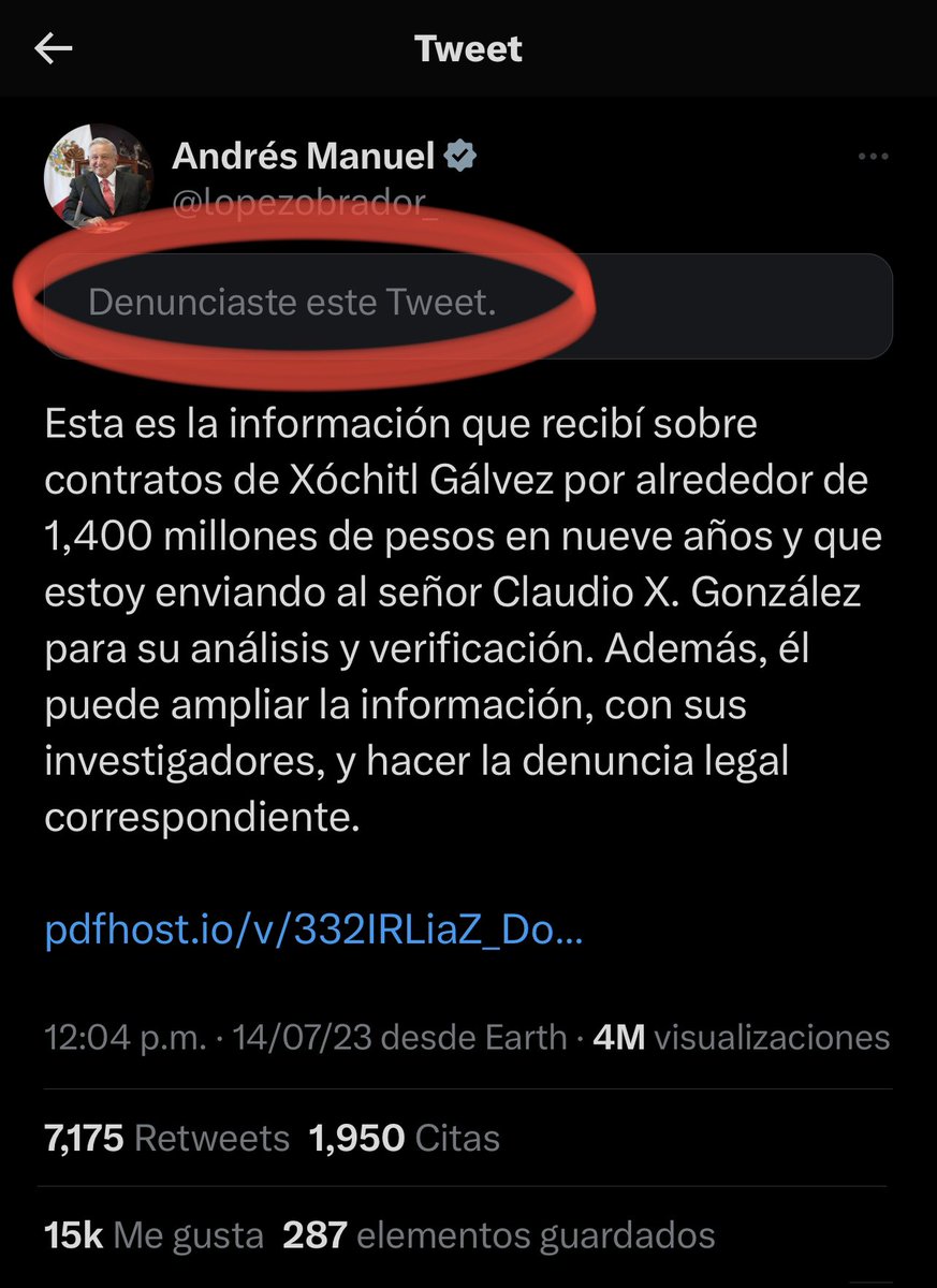Amadoelquelolea's tweet photo. Se les invita cordialmente a denunciar el twitt https://t.co/oKpESO6ogS