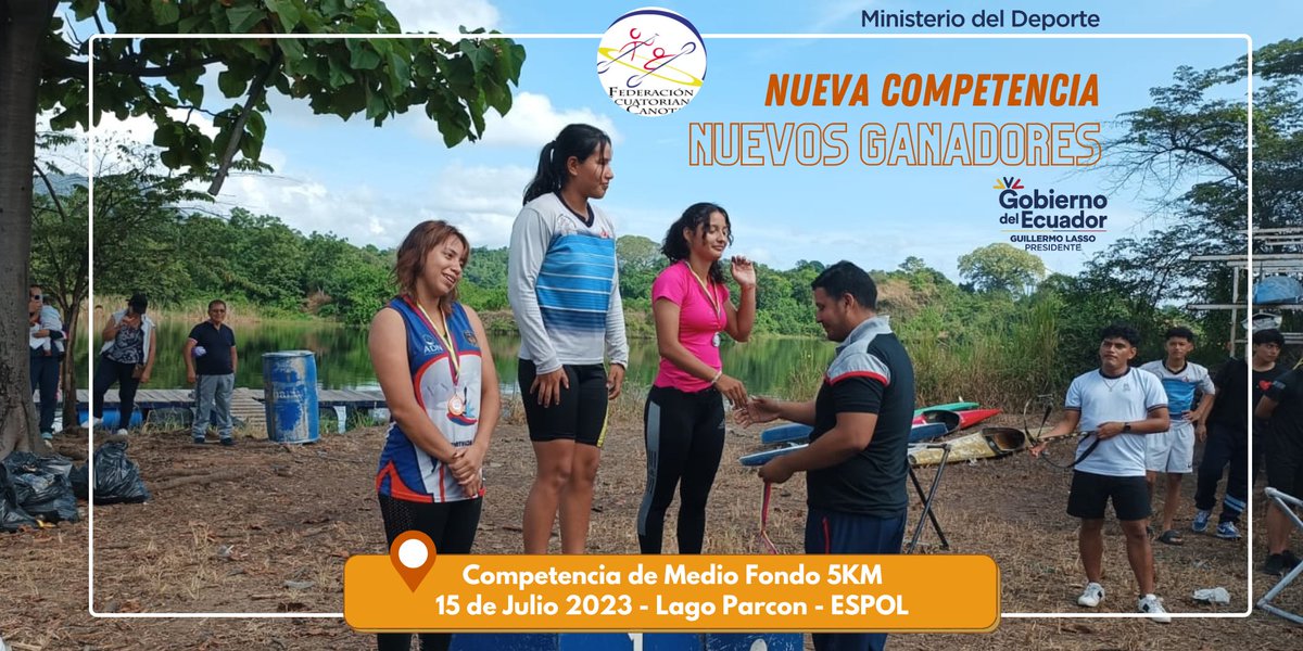 CanotajeEc's tweet photo. ¡Tendremos una nueva competencia!  

Ya tenemos todo listo para recibir a nuestros competidores en la Competencia de Medio Fondo 5km  

Los esperamos 8am en Lago Parcon ubicado en la ESPOL de la ciudad de Guayaquil. https://t.co/AWAWWHESzr