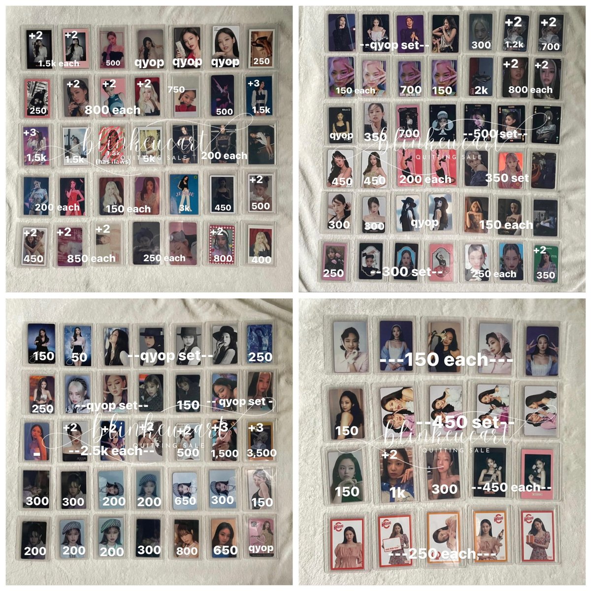 blinkeucart's tweet photo. ~ wts lfb blackpink pc ph onhand ~

♡ JENNIE PHOTOCARDS QUITTING SALE

- please follow ratio‼️
- fixed price; no lowballing ‼️
- prio taking more
- marked = sold
- PAYO

- comment mine + screenshot of desired pc / dm me

t. blackpink jennie rare pc japan the show born pink solo https://t.co/ihBSxBoutV