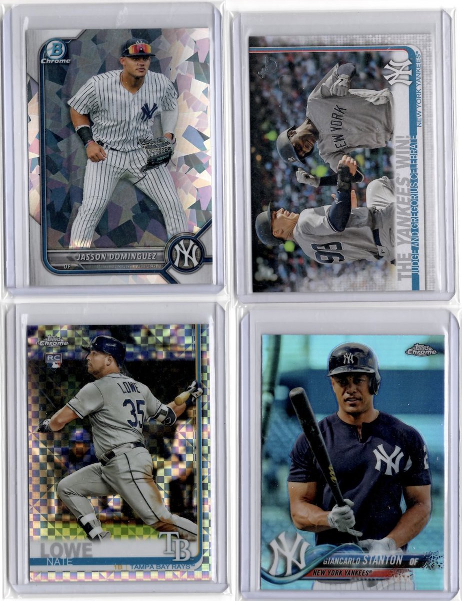 $10/each

Dominguez Atomic
Yankees Vintage Stock /99 feat Judge and Didi
Nate Lowe Xfractor RC /199
Stanton Image SP Refractor

Sale concludes 7/17 so you can stack up until then
-$5 flat shipping 
-FREE Shipping for Lots over $25 https://t.co/7q5CKyLYF8