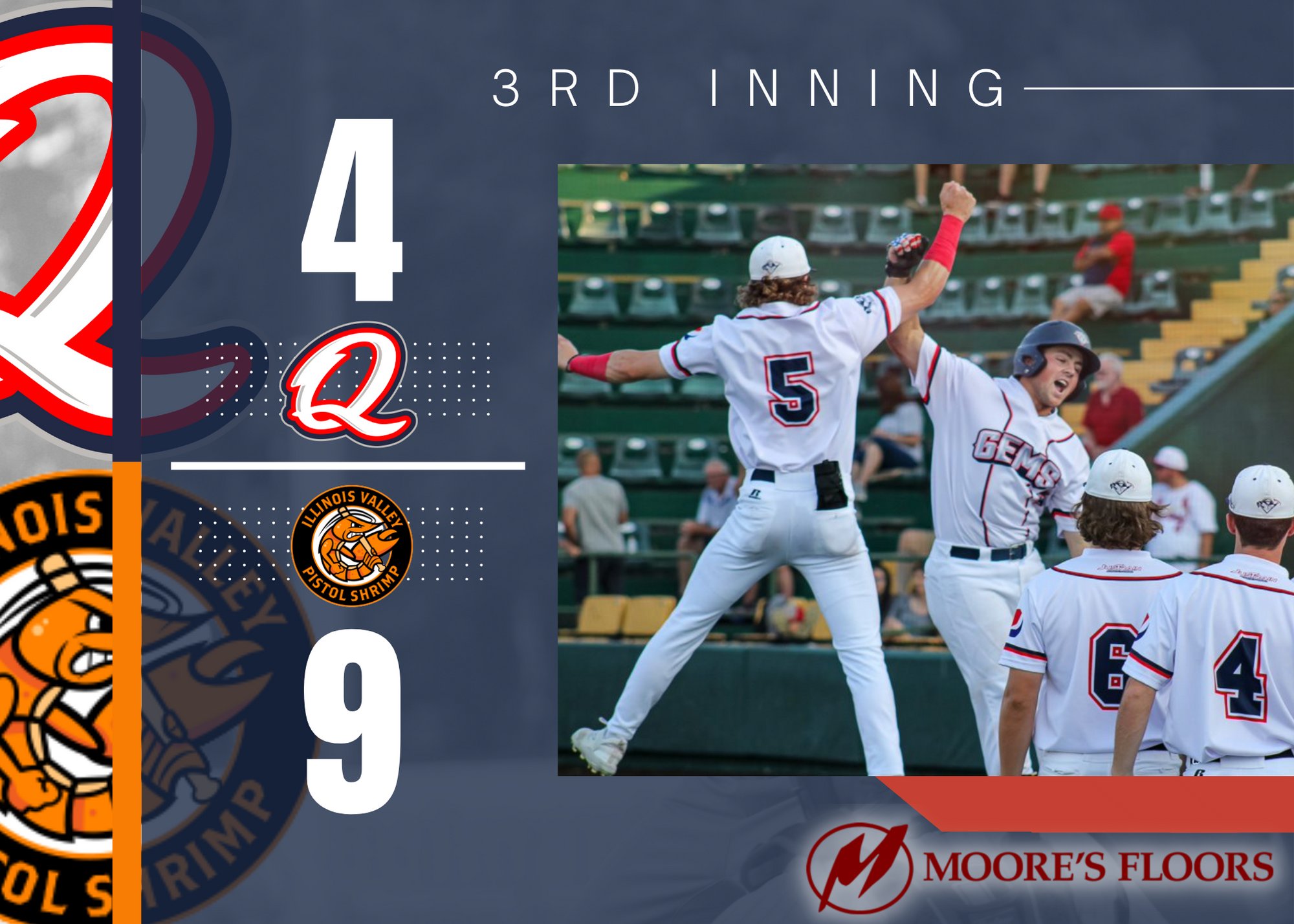 Quincy Gems on Twitter "After three innings of play, the Gems are down