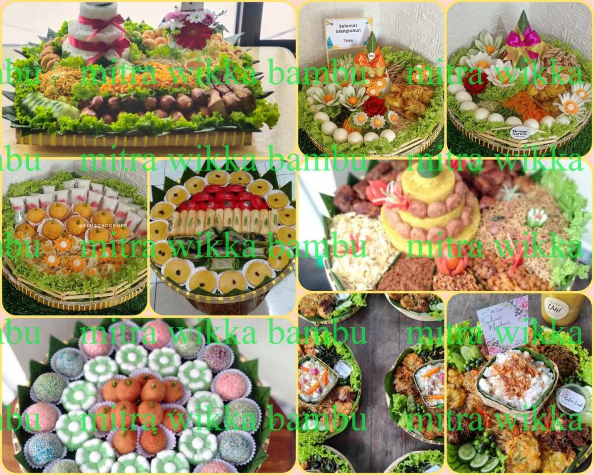 wikkabambu's tweet photo. Nampan Bambu dan Wadah Bambu Tempat Sajian Tirakatan

Monggo yang butuh perkakas bambu keperluan tirakatan suro atau malam tujuh belasan, tempat penyajian hidangan tumpeng, godogan dll. Ukuran Mini, Kecil s/d Jumbo.

Maps: Wikka Besek Bambu (Semarang)
https://t.co/mRlglJaRGI https://t.co/5vxNS02M9B