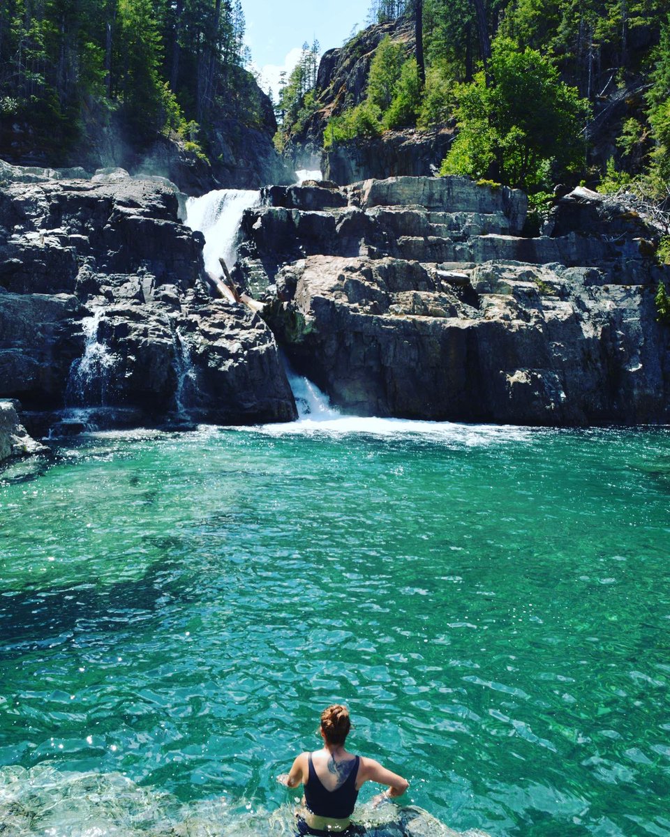 Finding places to swim on #vancouverisland is not hard. But this place is something special. #MyraFalls #chasingwaterfalls