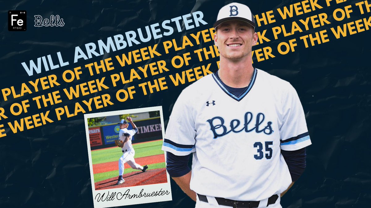 He's got the ARMbruester! 💪

Will Armbruster threw heat last night against the Ridgefield Raptors. The starter pitched 5 innings, striking out 6, only allowing 1 hit and was crowned with the dub. 👑

Will is this week's Fit Evo Player of the Week! Congrats! 😎