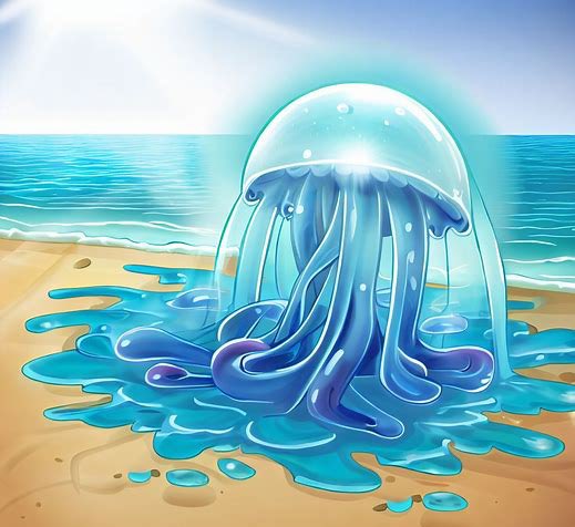 Jellyfish are about 98% water. If they wash ashore, they can evaporate entirely in the sun! Nature never ceases to amaze, does it? #NatureMarvels #EvaporatingJellyfish