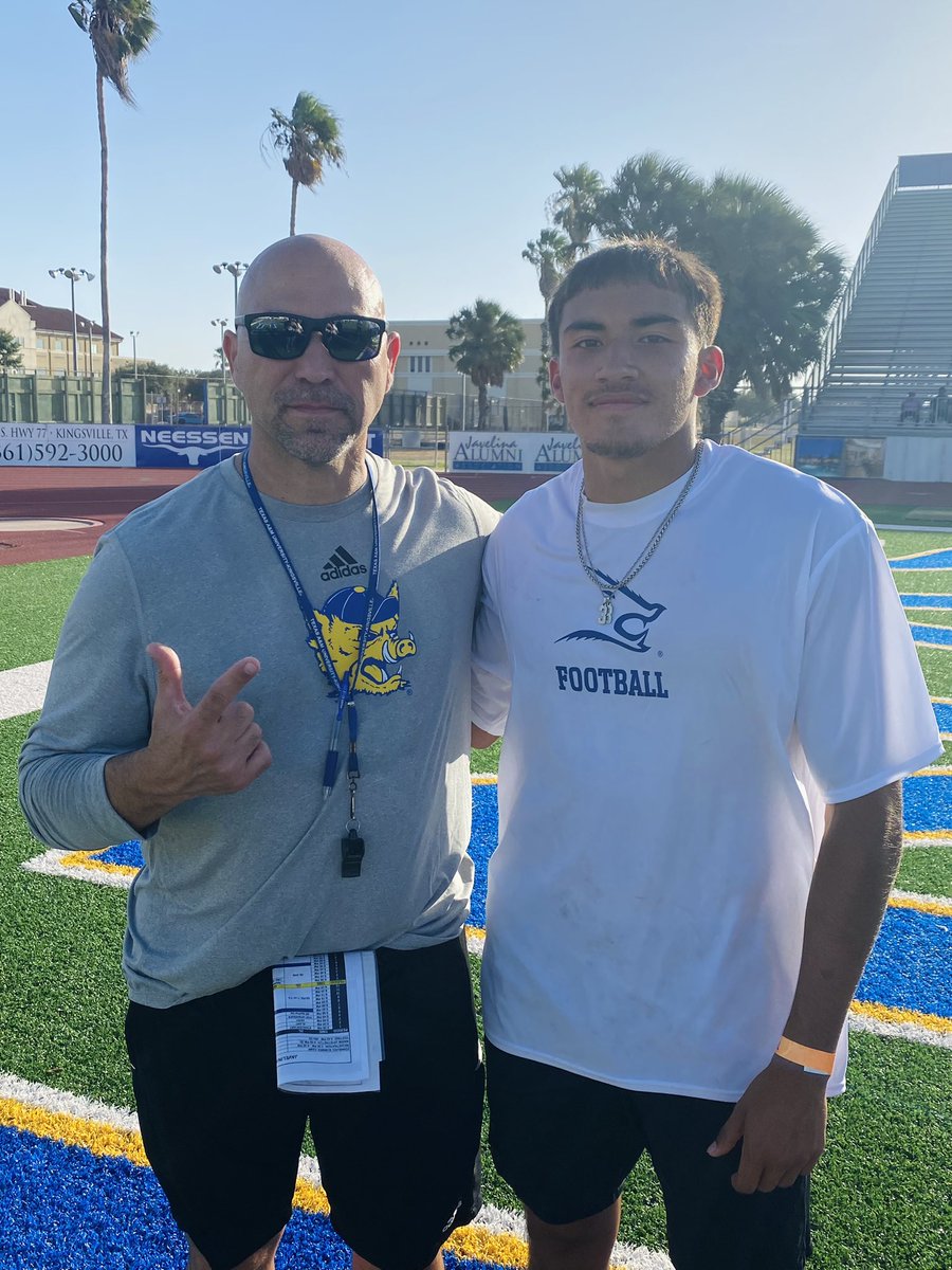 Extremely grateful to have received an offer from TAMUK. All glory to God. Thank you for the opportunity. 🙏🏿🙌🏿<a href="/Coachsalinas12/">Michael Salinas</a> @CoachMoneyTAMUK <a href="/Coach_Mackey_/">J.T. Mackey</a>  <a href="/joe_richard10/">Coach Castellano</a> <a href="/coach_gaza/">Coach Hector Gaza(@bloodygangster)</a> #GoHogs