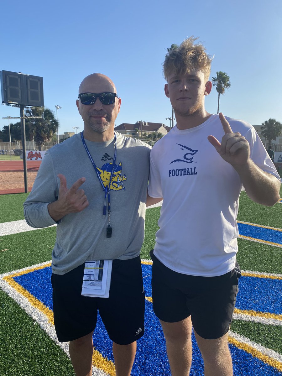 lukerod16's tweet photo. After a great camp and conversation with @CoachBisch, I’m blessed and honored to say I have received my first D2 offer from Texas A&amp;M-Kingsville!! @Coachsalinas12 @Coach_TUI @CoachLagerstrom @JavelinaFB https://t.co/VcIO6QvnrR