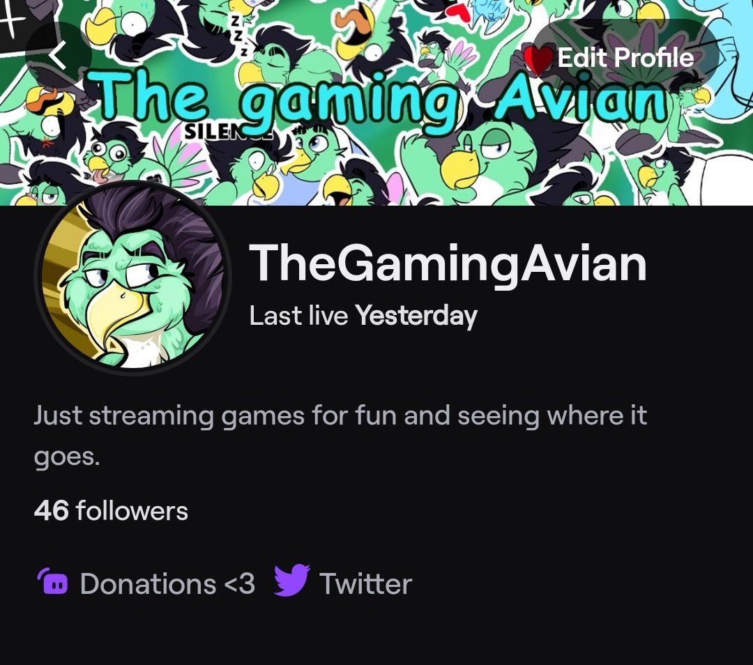 New banner, new PfP, and 4 followers away from reaching my next step! 💚 ty all so much for just chilling out and watching me play stuff ^v^
