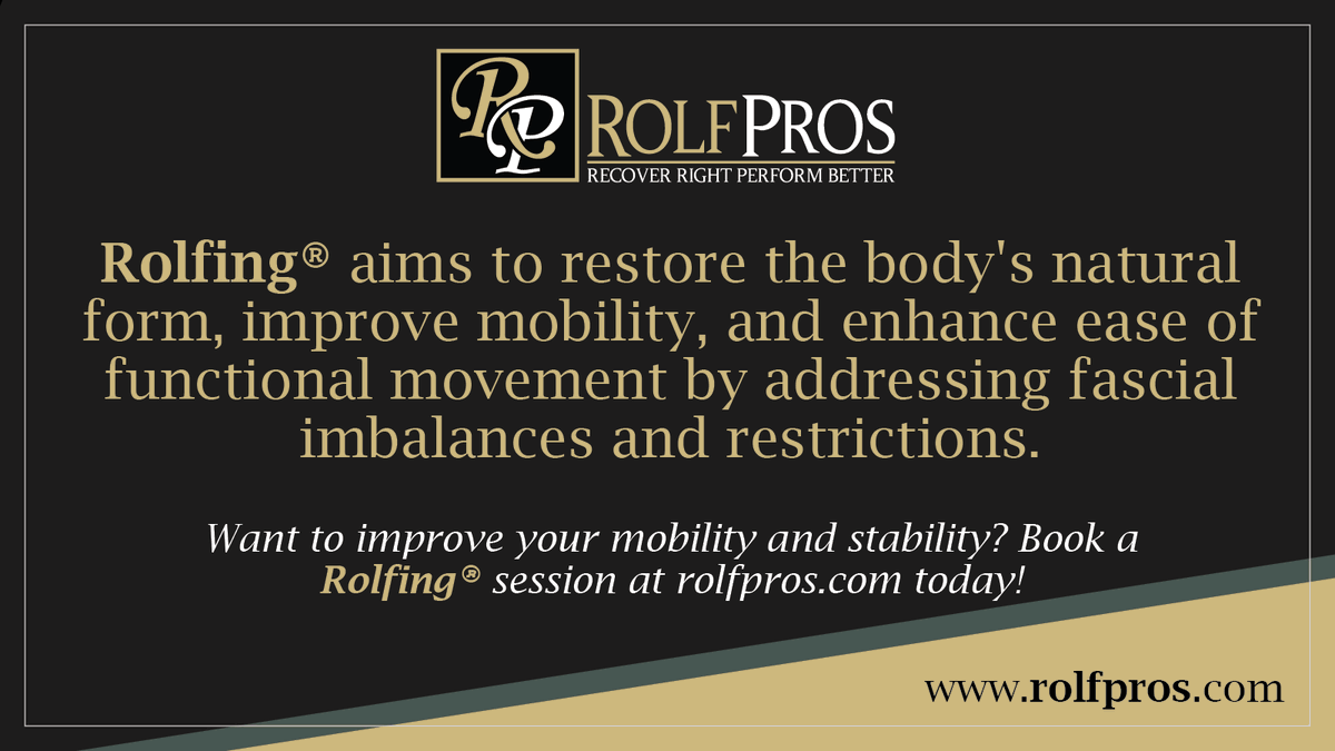 rolfpros's tweet photo. Want to improve your mobility and stability? Book a Rolfing® session at https://t.co/N6rDbY23LB today!

#Rolfing #mobility #stability https://t.co/7fL6WMq7Cx