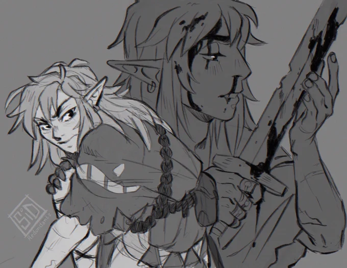Link, angry and covered in blood does something to a girl [ #LegendofZelda ]