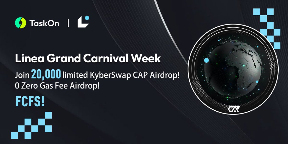🎪Round 5 of #Linea Grand Carnival Week is here with <a href="/taskonxyz/">TaskOn | Ultimate Web3 Community Growth Platform</a> 

🎁 Claim one of 10,000 limited #CAPs -  #FCFS!

⏰ July 14th, 11:00 - July 21st, 11:00 (UTC)

Join in the fun and claim your rewards here 👉 taskon.xyz/campaign/detai…

#Giveaway #TaskOn #Web3 #NFT