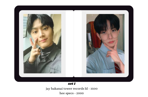 wts lfb set 1  ༘  
₱5500

🎀 strictly as set, can look for kahati, can ship to different address 

- mint all pcs 
- dop : 2 weeks max ,  can do sdd , can also do cod around mm 

- can send video condi / photo proof 

# hee specs hee potter jay hakanai tower records ld